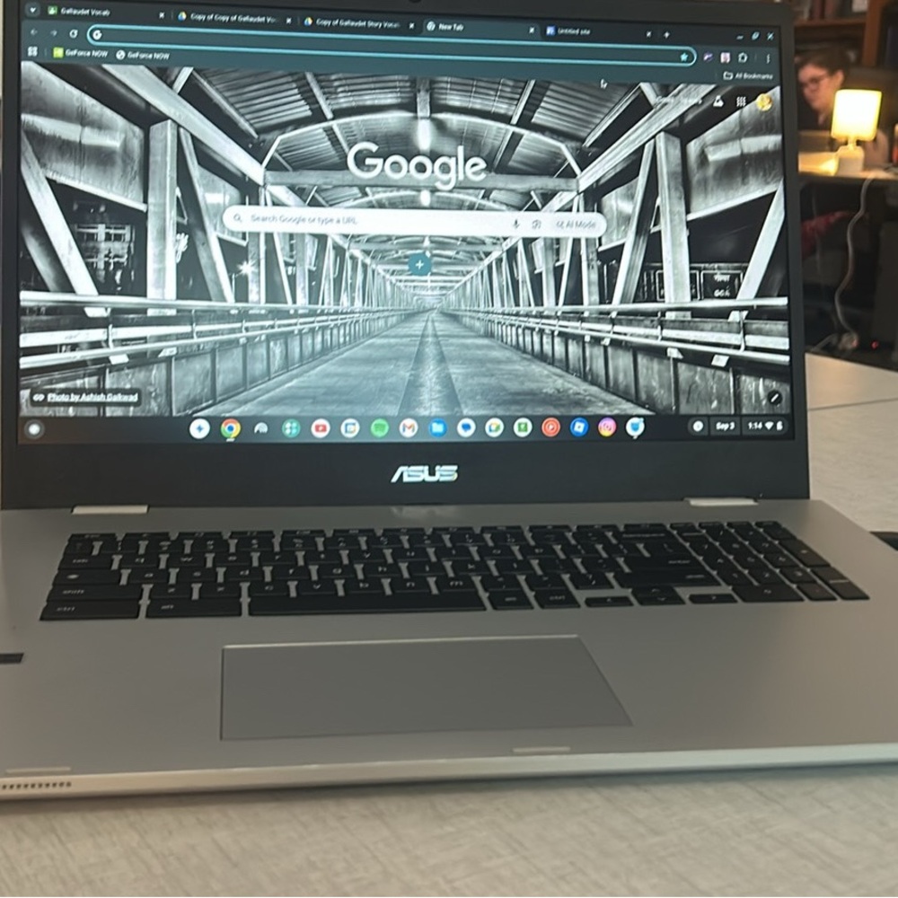 ASUS Gray Laptop with Black Keyboard